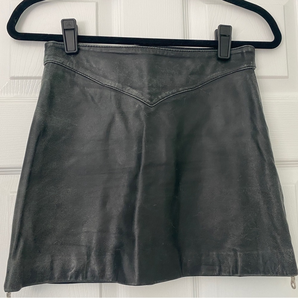 Vintage Leather Mini Skirt